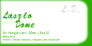 laszlo dome business card
